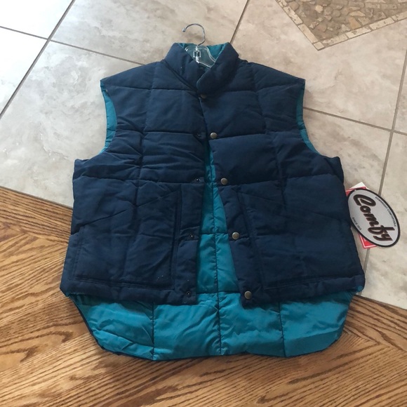 Vintage NWT Reversible Down Filled Vest - Picture 1 of 7